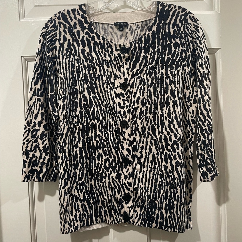Talbots Leopard Print Sweater